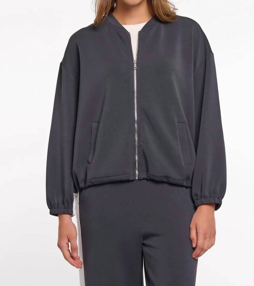 NEW RINO & PELLE claudette balloon sleeve jacket in dark navy
